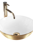 Umywalka Nablatowa REA STELLA WHITE GOLD BRUSH