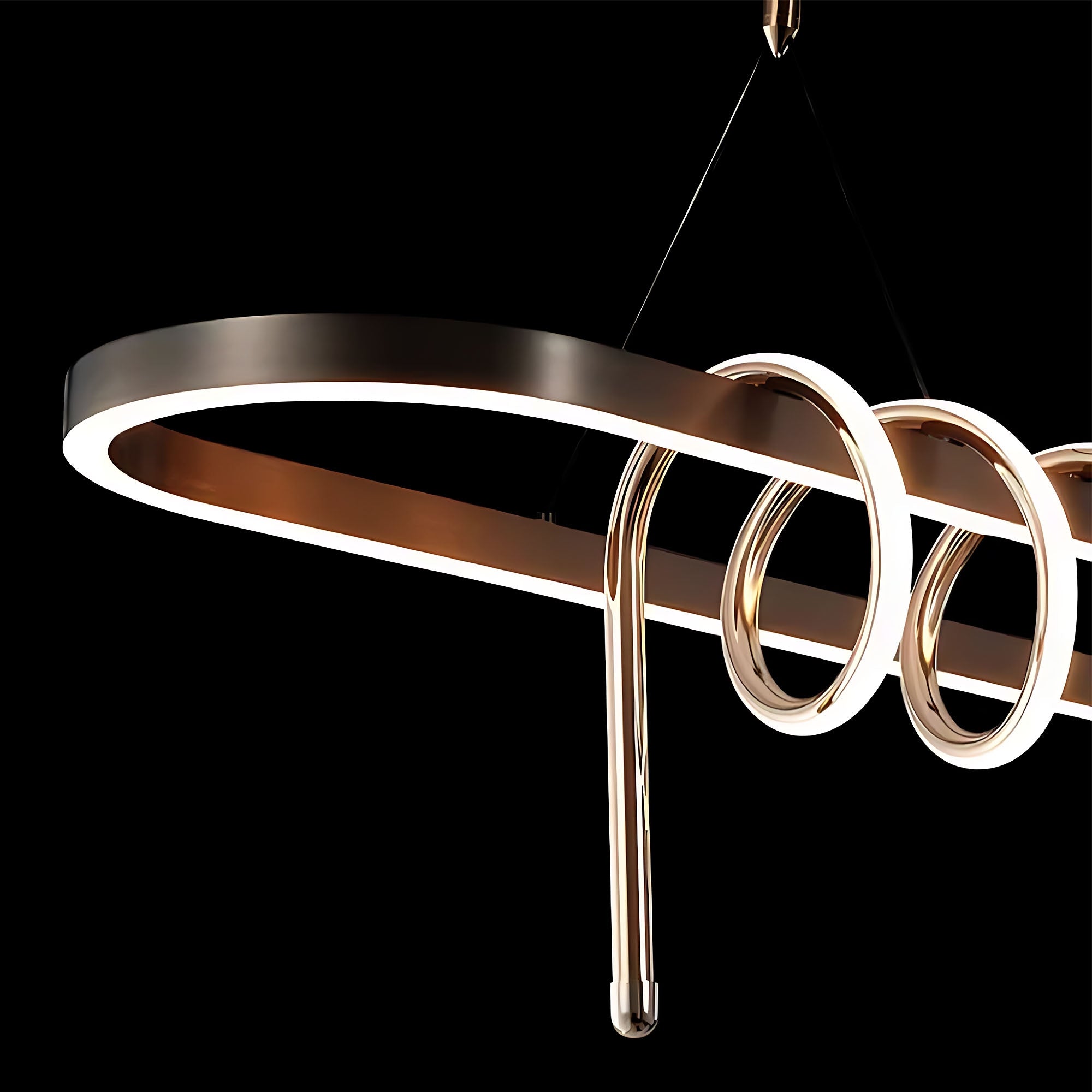 Lampa Wisząca Led Lhj040-cp 120 Cm Czarna  3