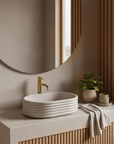 Umywalka nablatowa Rea Nicoletta Beige  5