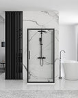 Kabina Prysznicowa Przyścienna Rea Rapid Swing Black 100x80