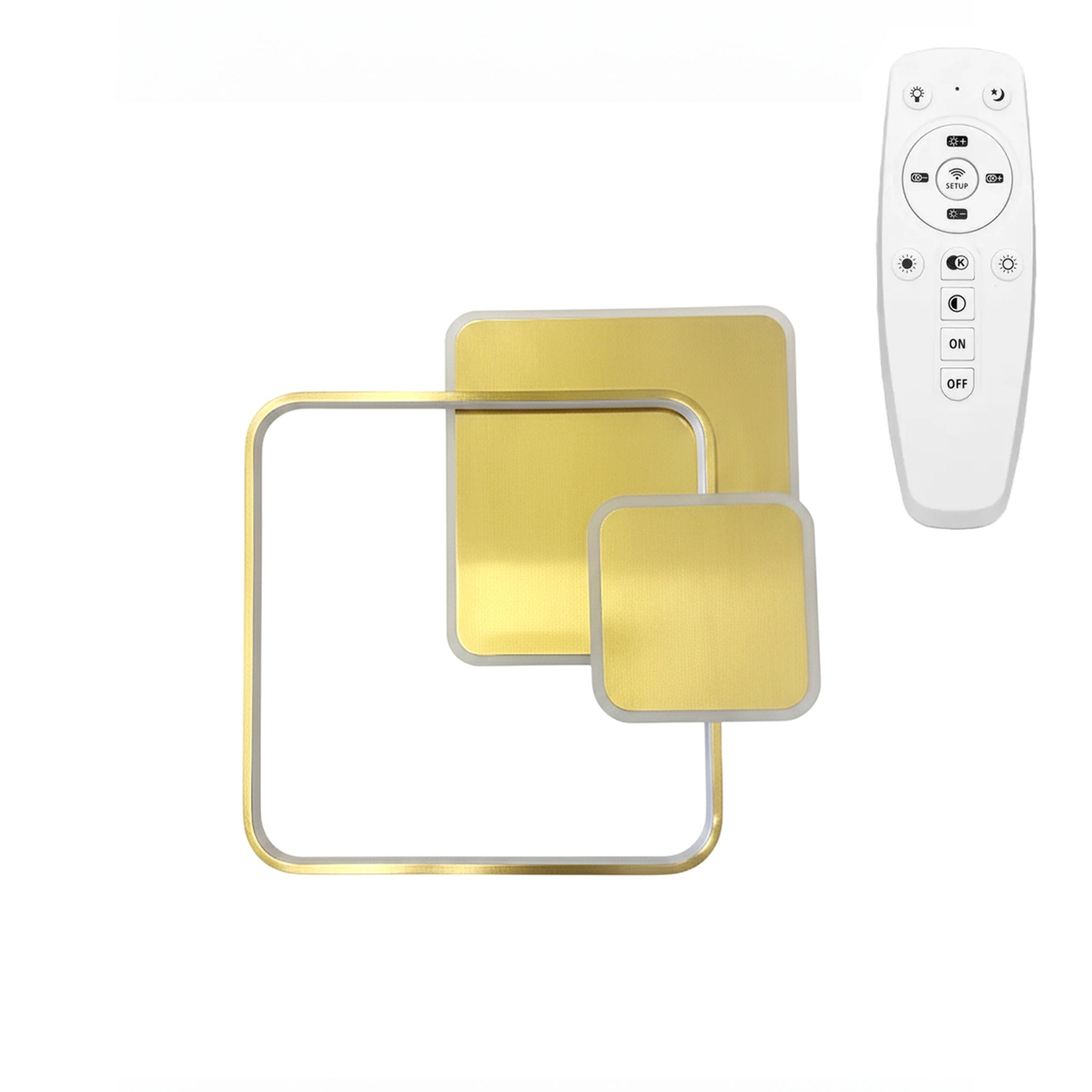 Lampa sufitowa APP1714-C plafon LED Złota Szczotkowana + pilot  1