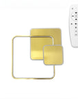 Lampa sufitowa APP1714-C plafon LED Złota Szczotkowana + pilot  1
