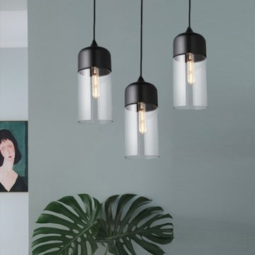 Lampa sufitowa wisząca szklana Zenit B Czarna  7