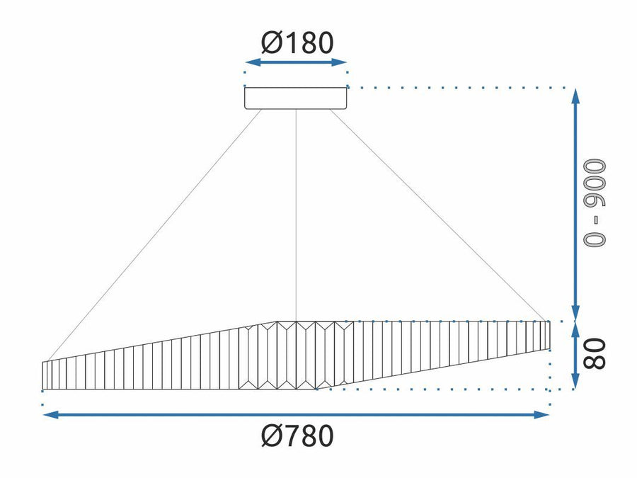 KRYSZTAŁOWA LAMPA SUFITOWA LED APP1202-CP