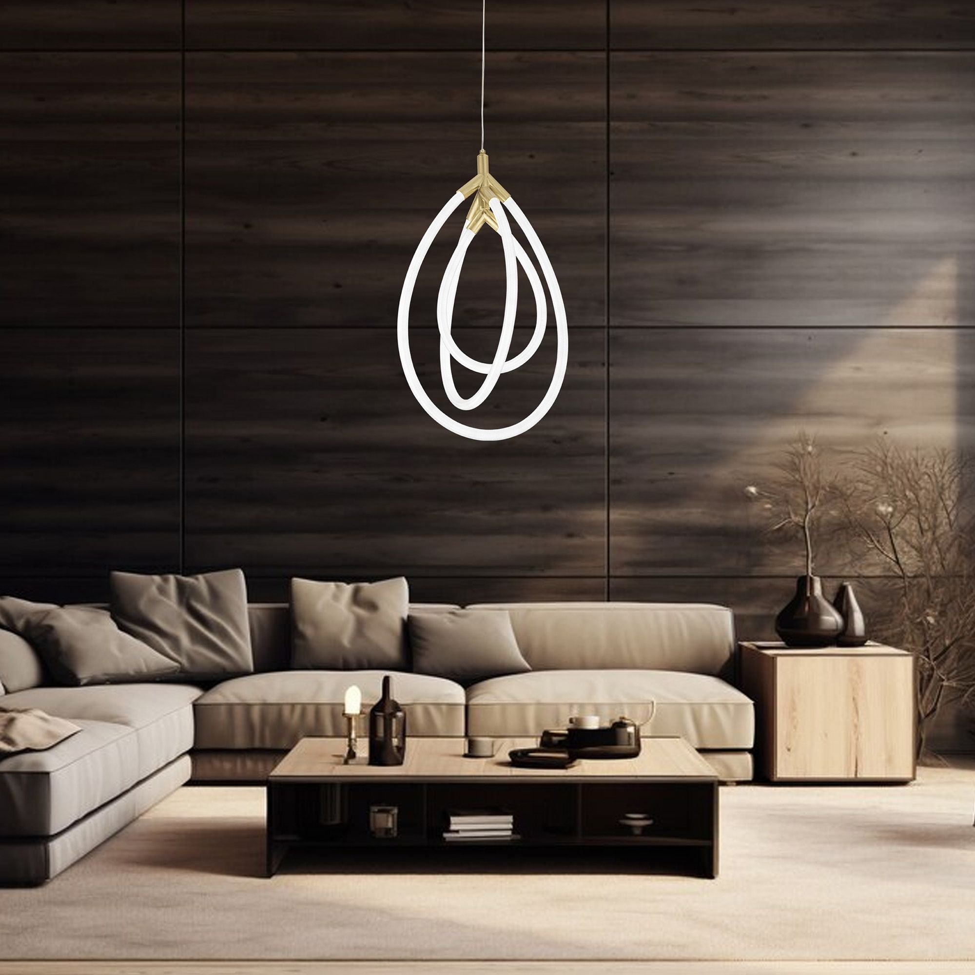 Lampa Wisząca Led G018-cp Złota  8