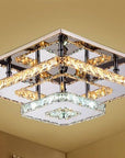 Lampa Sufitowa Kryształowa Plafon LED 24W Kwadratowa APP409-C APP410-C  6