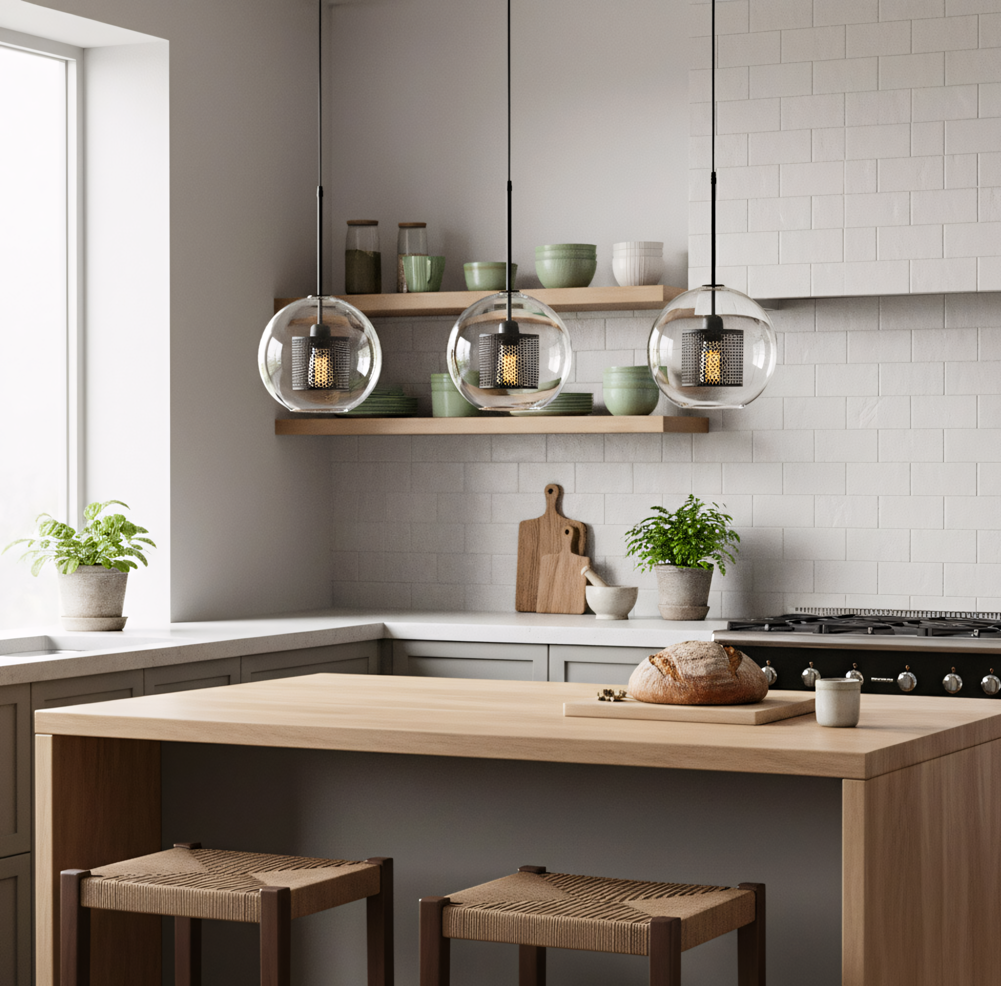 Lampa wisząca szklana loft APP557-1CP 20cm czarna  8