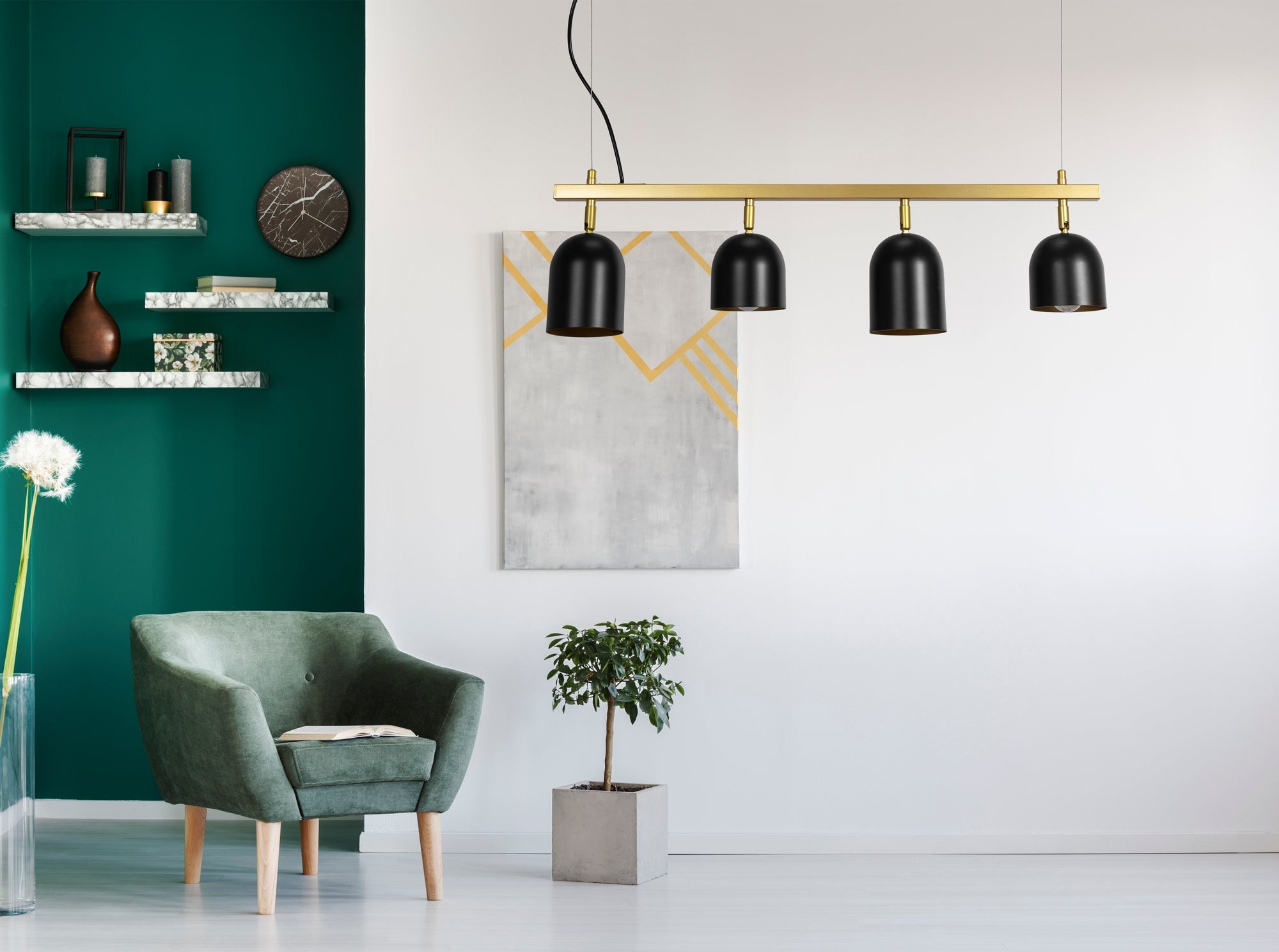 Lampa Wisząca APP1031-4CP Czarna  5