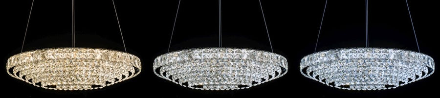 Kryształowa Lampa Sufitowa Owalna LED APP775-1CP