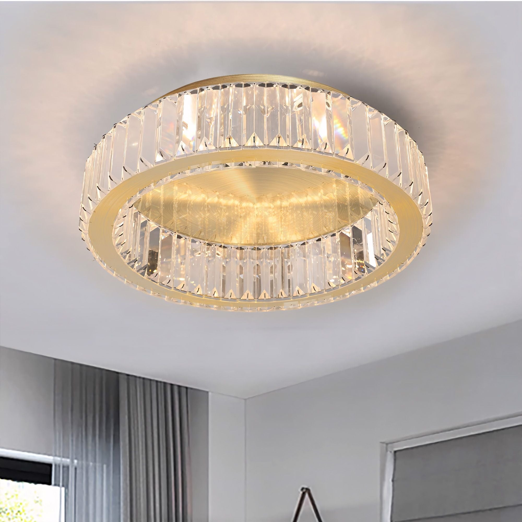 LAMPA KRYSZTAŁOWA PLAFON APP1722-C 50cm ZŁOTA SZCZOTKOWANA  8