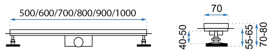 Odpływ Liniowy REA PURE NEO PRO czarny 50