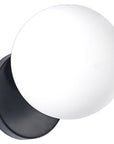 Lampa Ścienna Kinkiet Szklana Kula APP949-1W Czarna