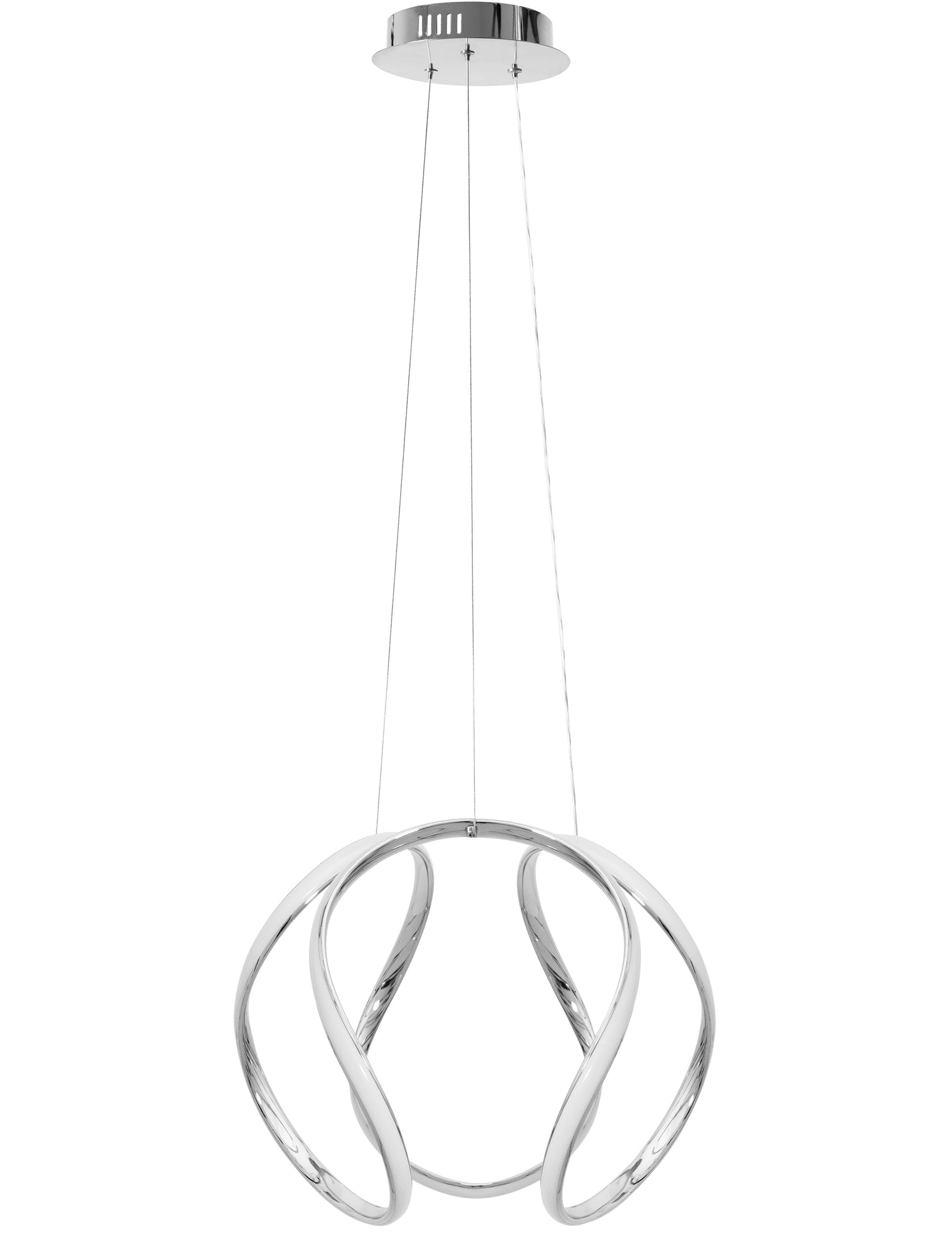Lampa Sufitowa Wisząca Nowoczesna Led + Pilot App385-cp Chrom  3