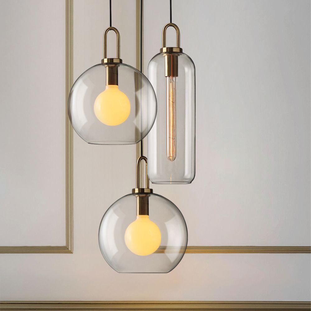 Lampa Sufitowa Wisząca Szklana Tuba APP631-1CP