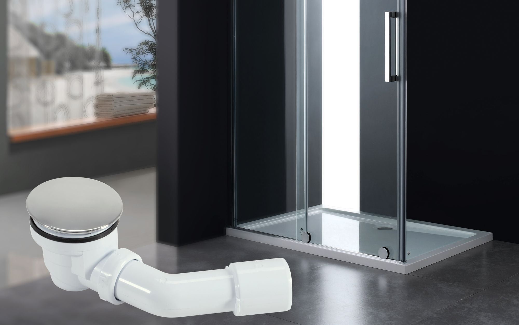 Syfon brodzikowy chrom