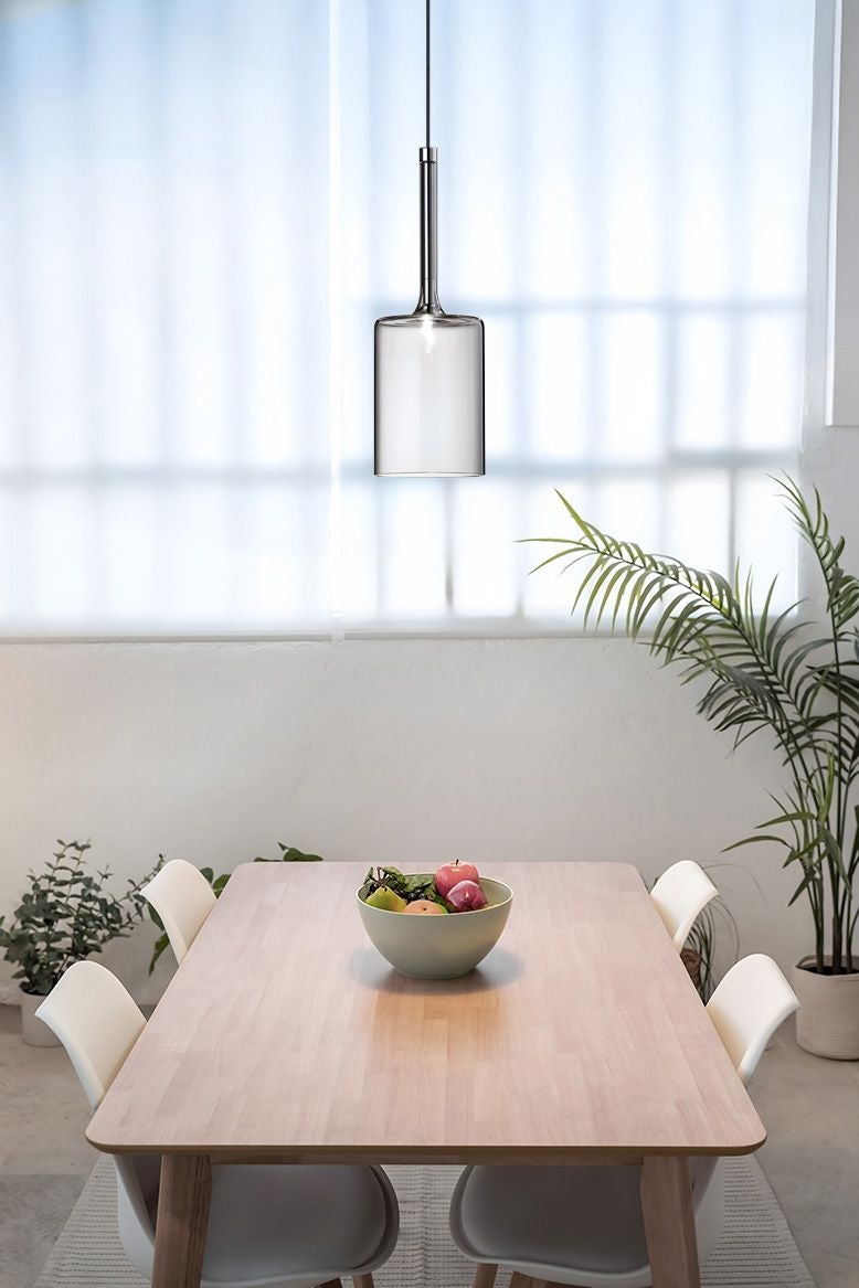 Lampa Sufitowa Wisząca Szklany Klosz APP1703-1CP Grey C  2
