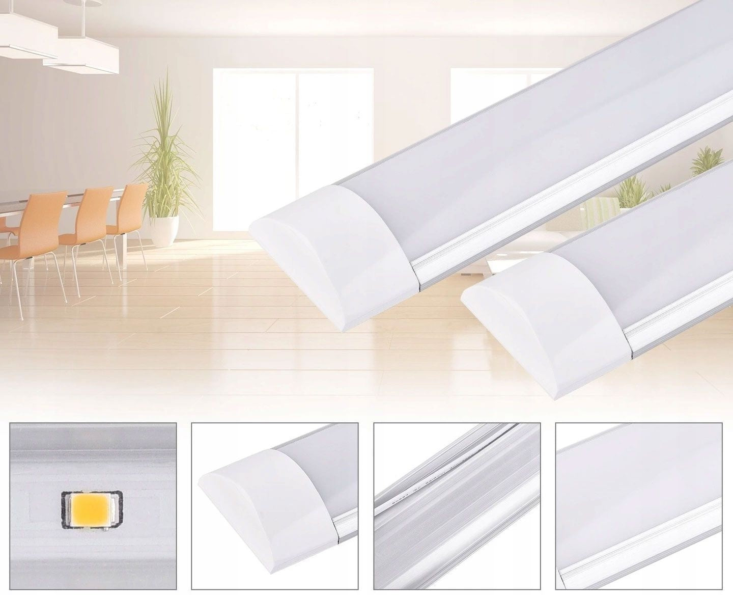 Panel LED natynkowy 120cm Biały 35W  10