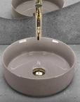 Umywalka nablatowa Rea Sami Beige Shiny  4