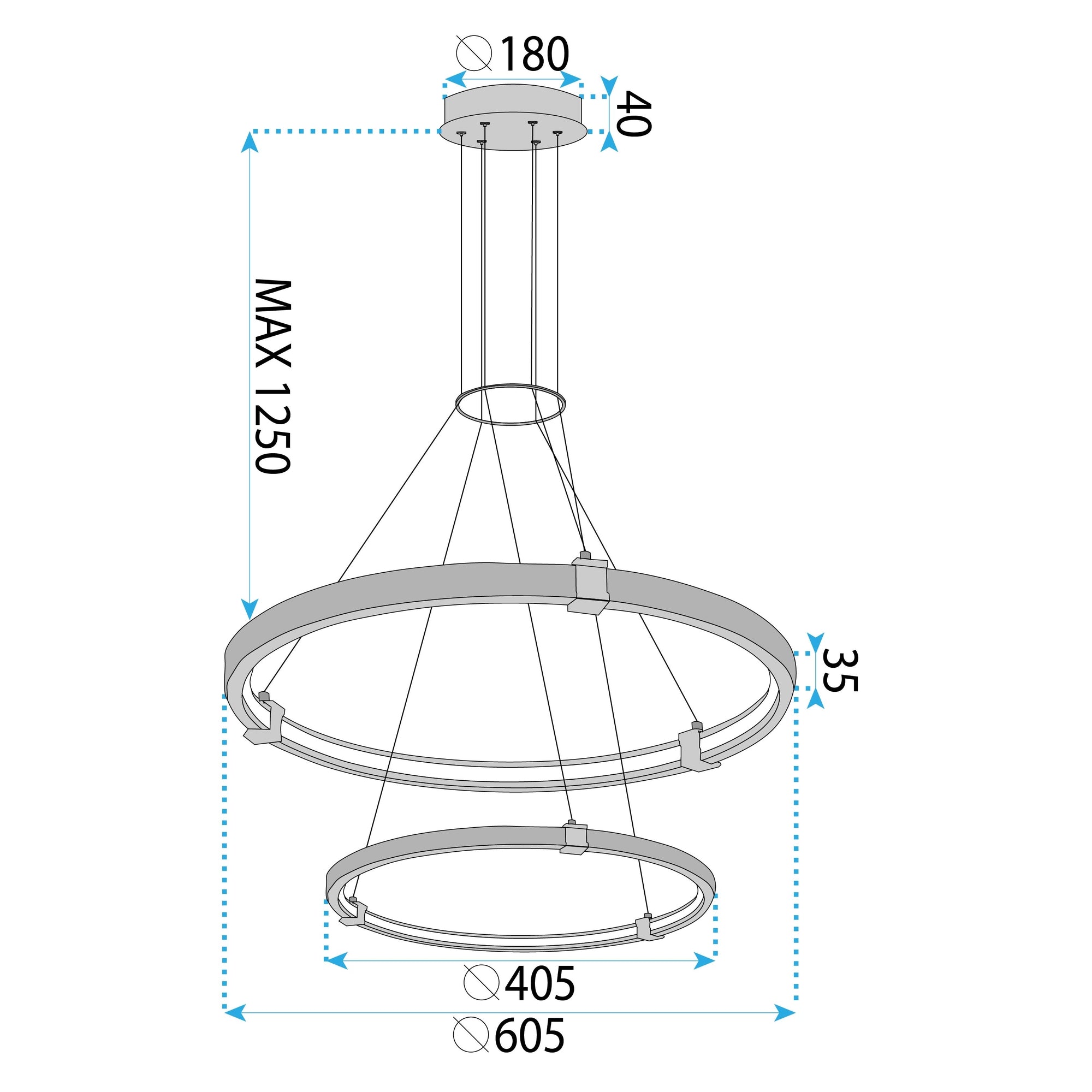 Lampa Wisząca Led Lhj037-cp2 Złota  4
