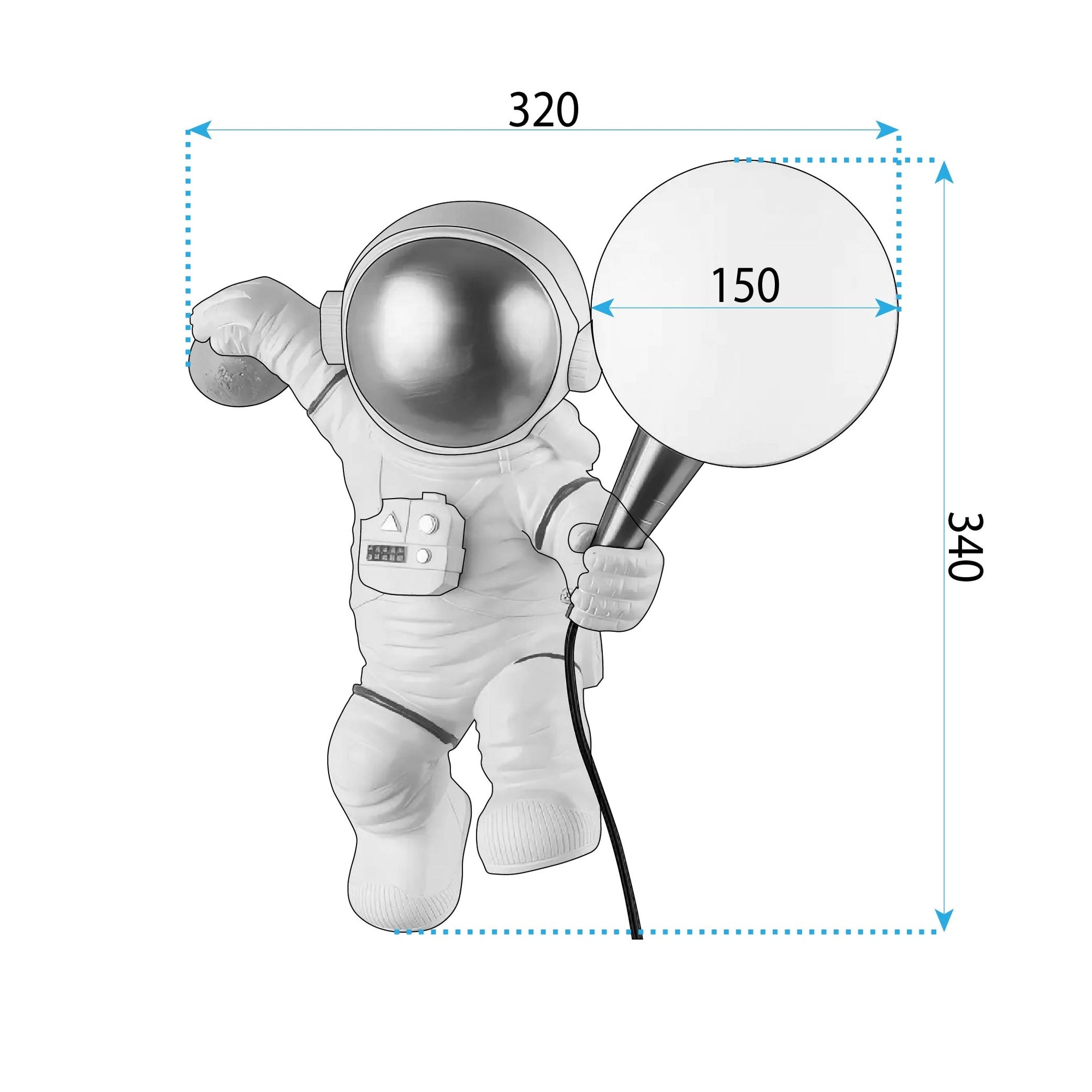 KINKIET ŚCIENNY ASTRONAUTA APP1804-1W COSMO  9