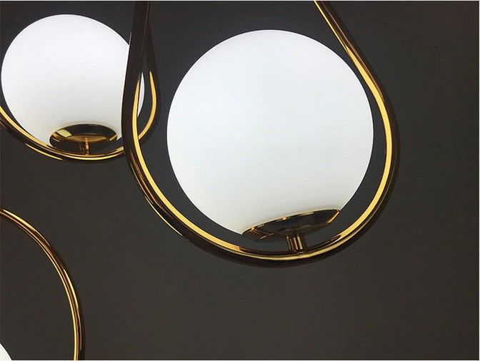 Lampa Sufitowa Wisząca Szklana Kula APP472-1CP Biała