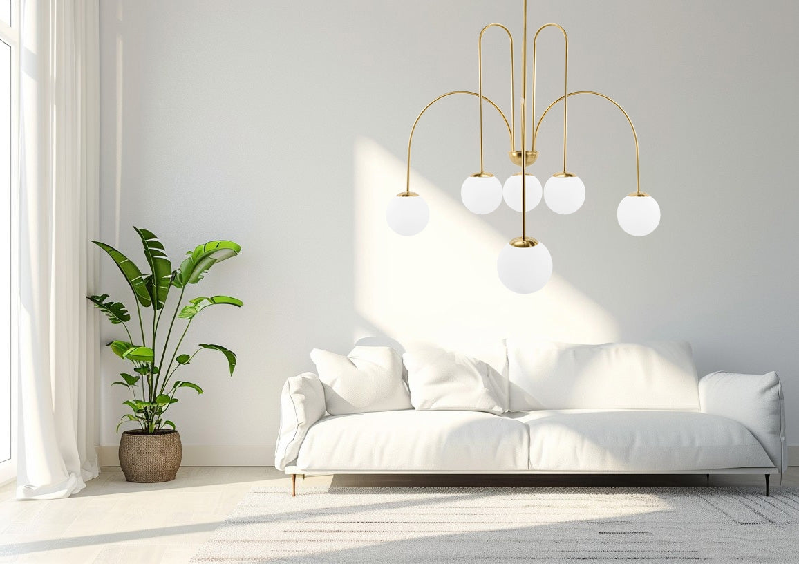 Lampa Sufitowa Wisząca Złota APP1584-6CP  6