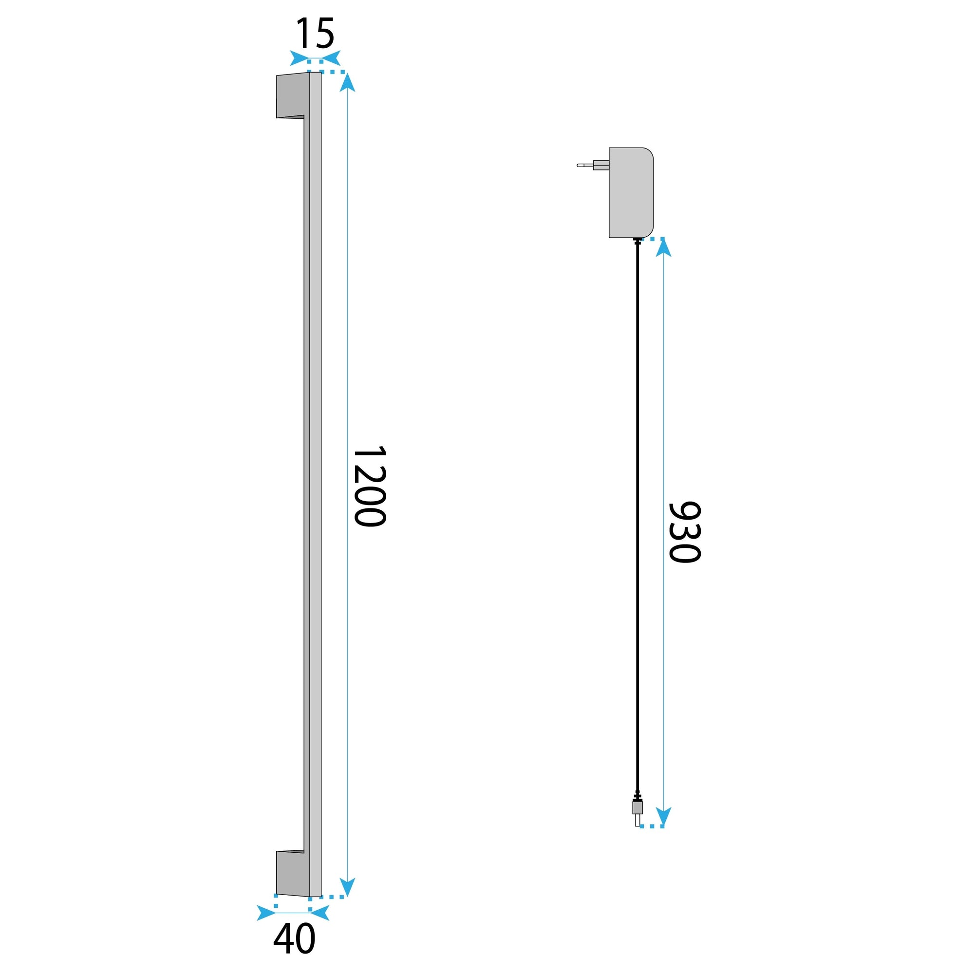 Kinkiet Ścienny Led Lhj065-w 120cm Czarny  9