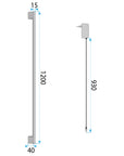 Kinkiet Ścienny Led Lhj065-w 120cm Czarny  9