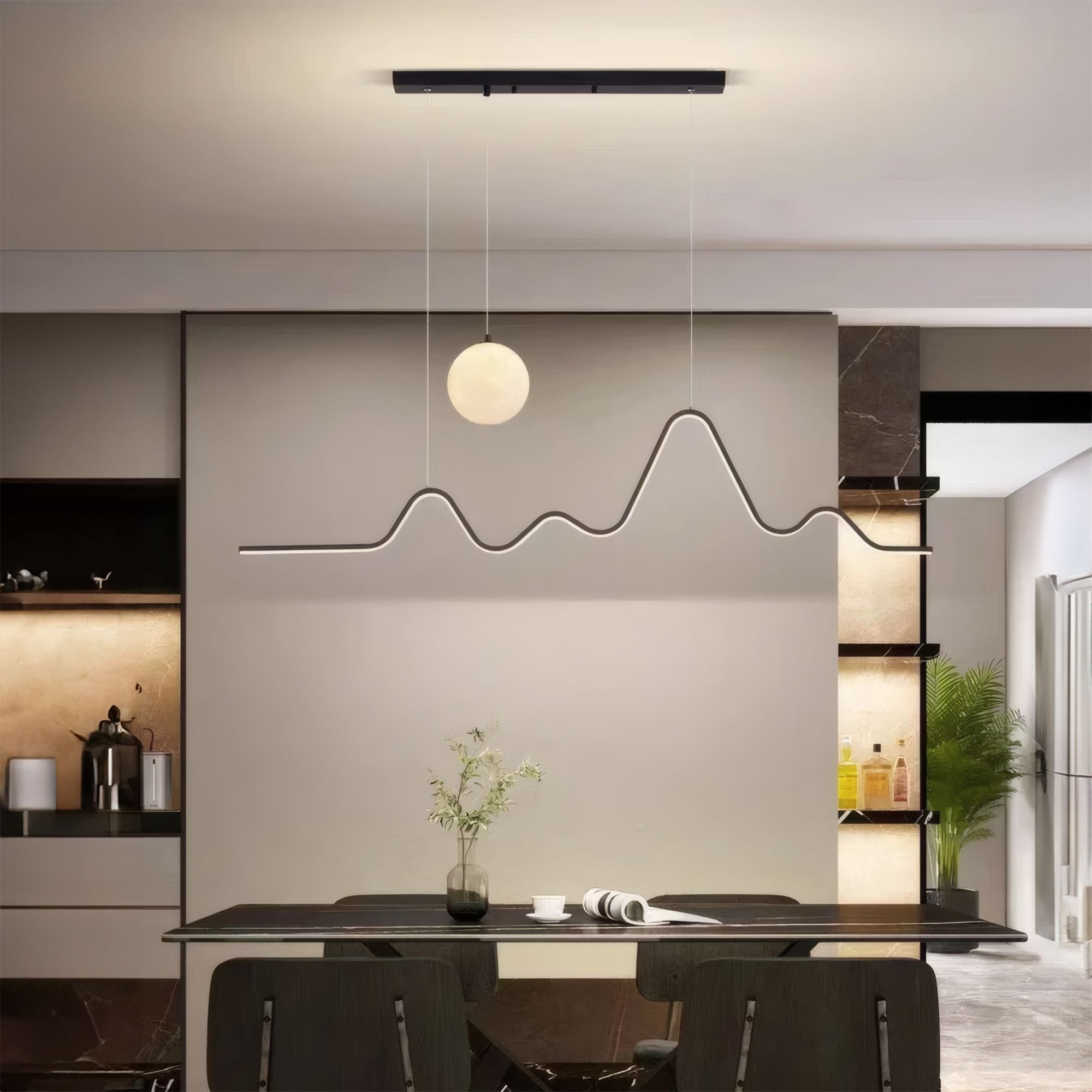 Lampa Wisząca Led Lhj033-cp 120 Cm Czarna  7