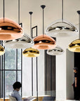 Lampa Sufitowa Wisząca Szklana Lustrzana APP322-1CP SREBRNA
