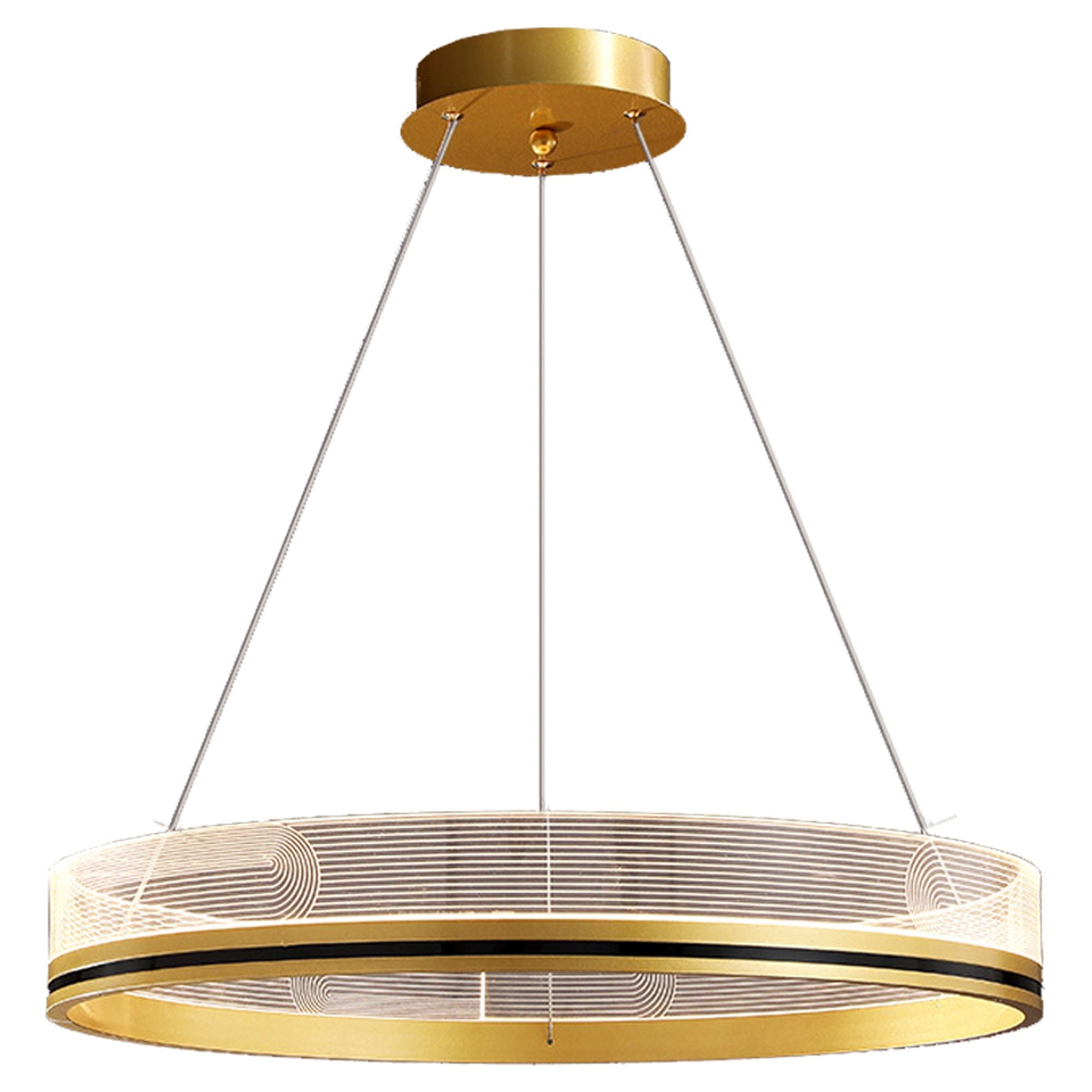 Lampa Wisząca APP1189-CP Złota 40cm  1