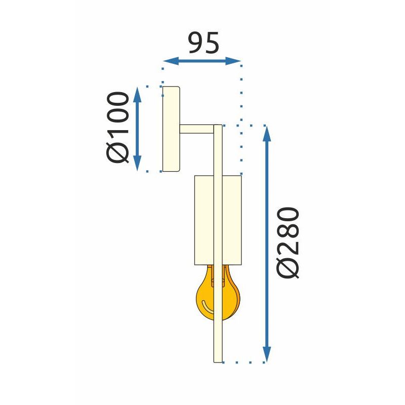 LAMPA ŚCIENNA KINKIET APP922-1W Złota