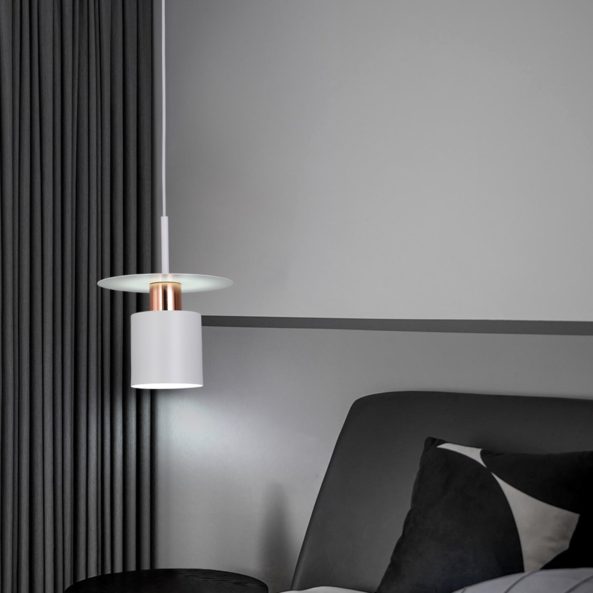 Lampa Wisząca APP1146-1CP Biało Różowe Złoto  9