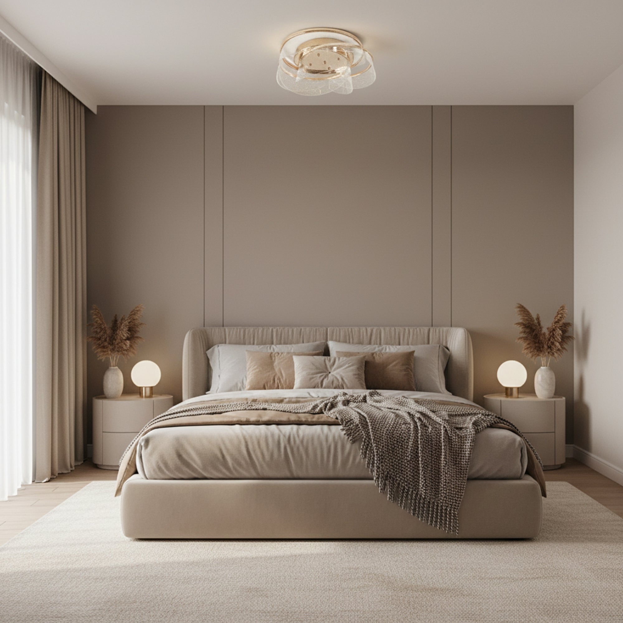 Lampa Sufitowa G139-c 50cm Plafon Led Złota  2