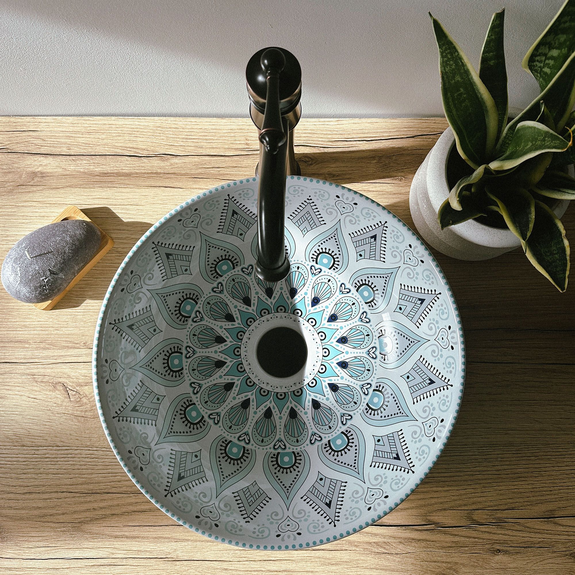 Umywalka Nablatowa Rea Mandala