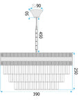 Lampa Wisząca Z Kryształami G047-cp 40cm Złota  7