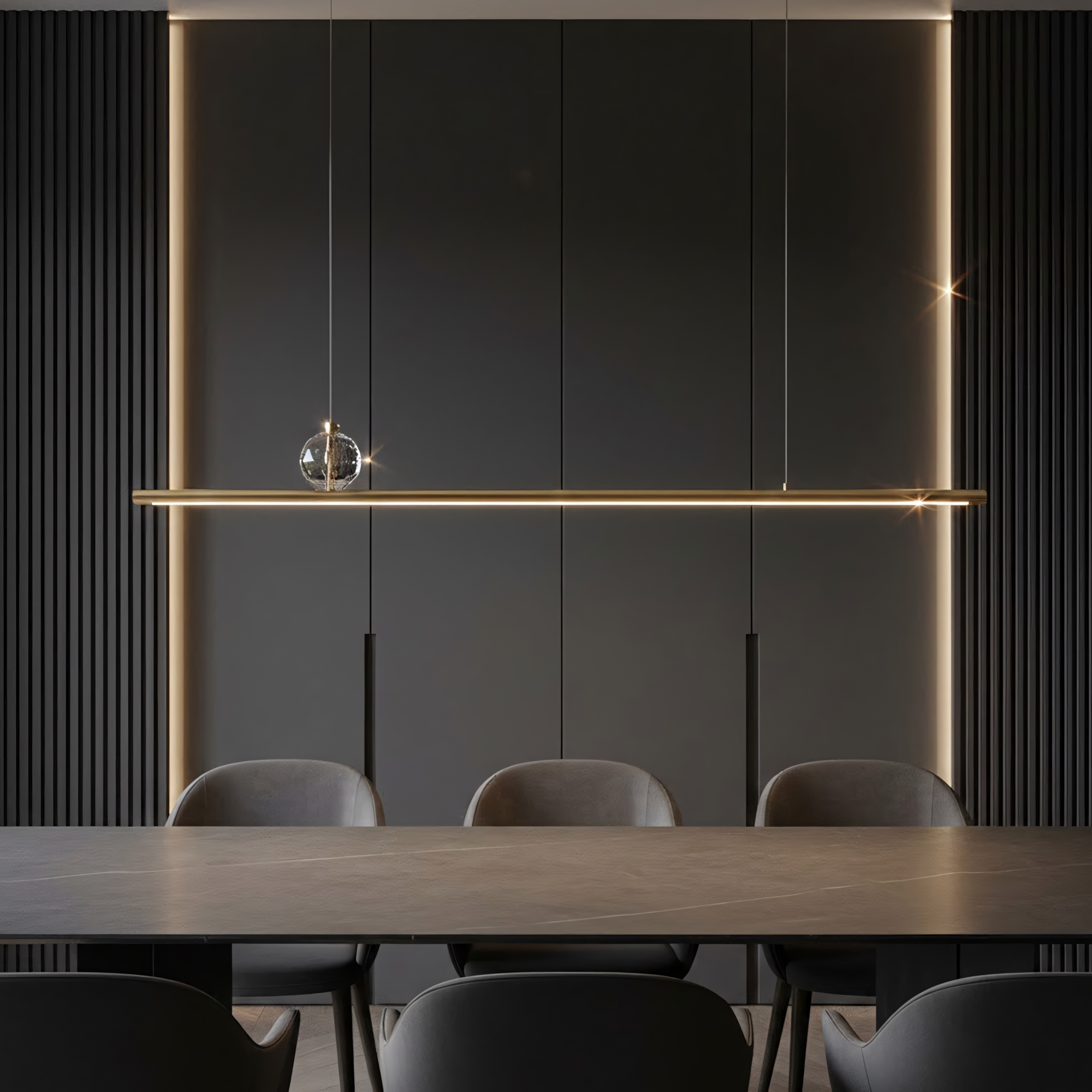 Lampa wisząca LED APP1778-CP Złota Szczotkowana  4
