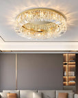 Lampa Kryształowa Plafon APP1729-8C 60 Cm Złota  8