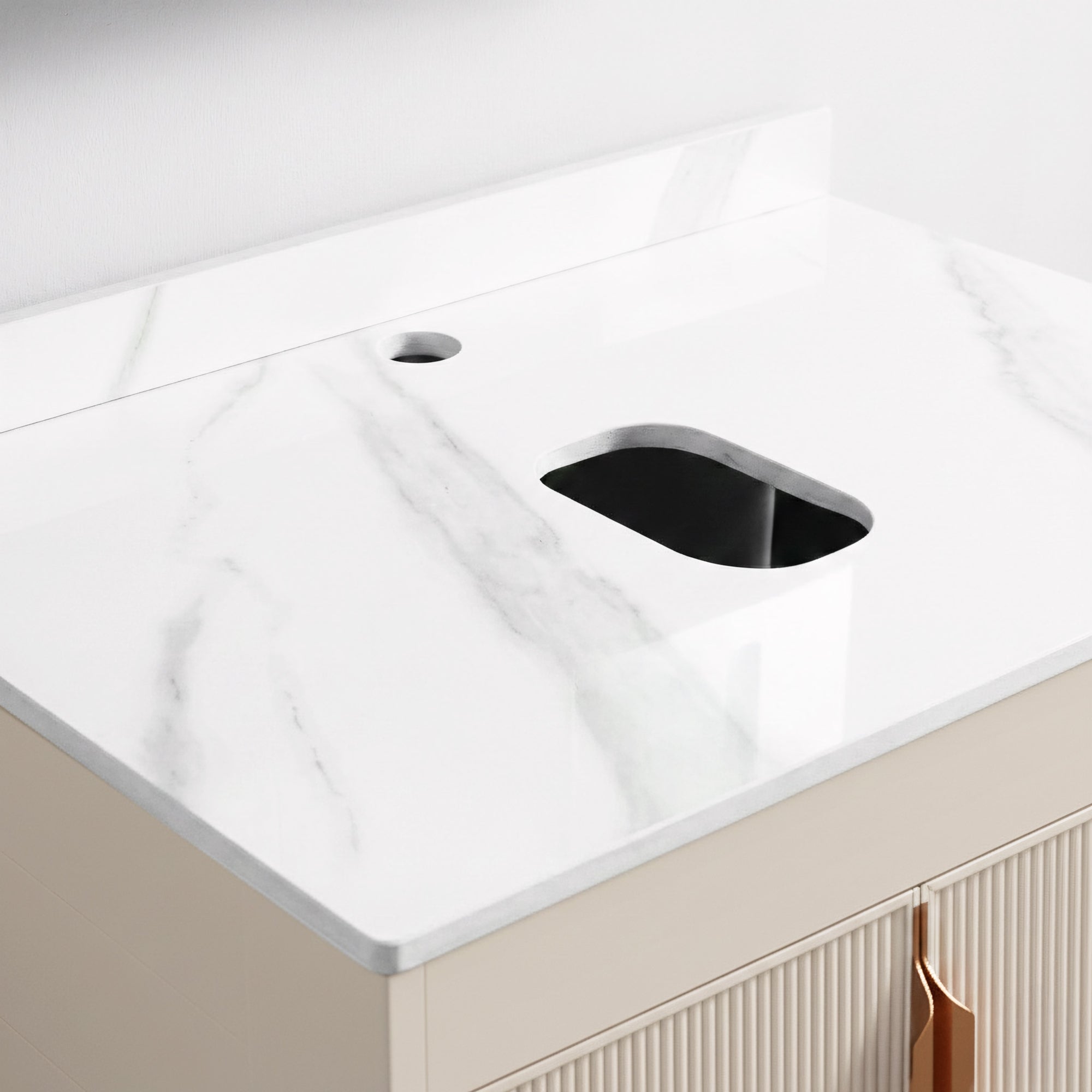 Zestaw mebli łazienkowych z blatem Modo 60cm Beżowy  5