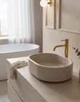 Umywalka nablatowa Rea Nicoletta Beige  3