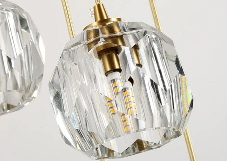 Lampa Sufitowa Kryształ APP588-3CPR Czarna