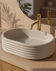 Umywalka nablatowa Rea Nicoletta Beige  1