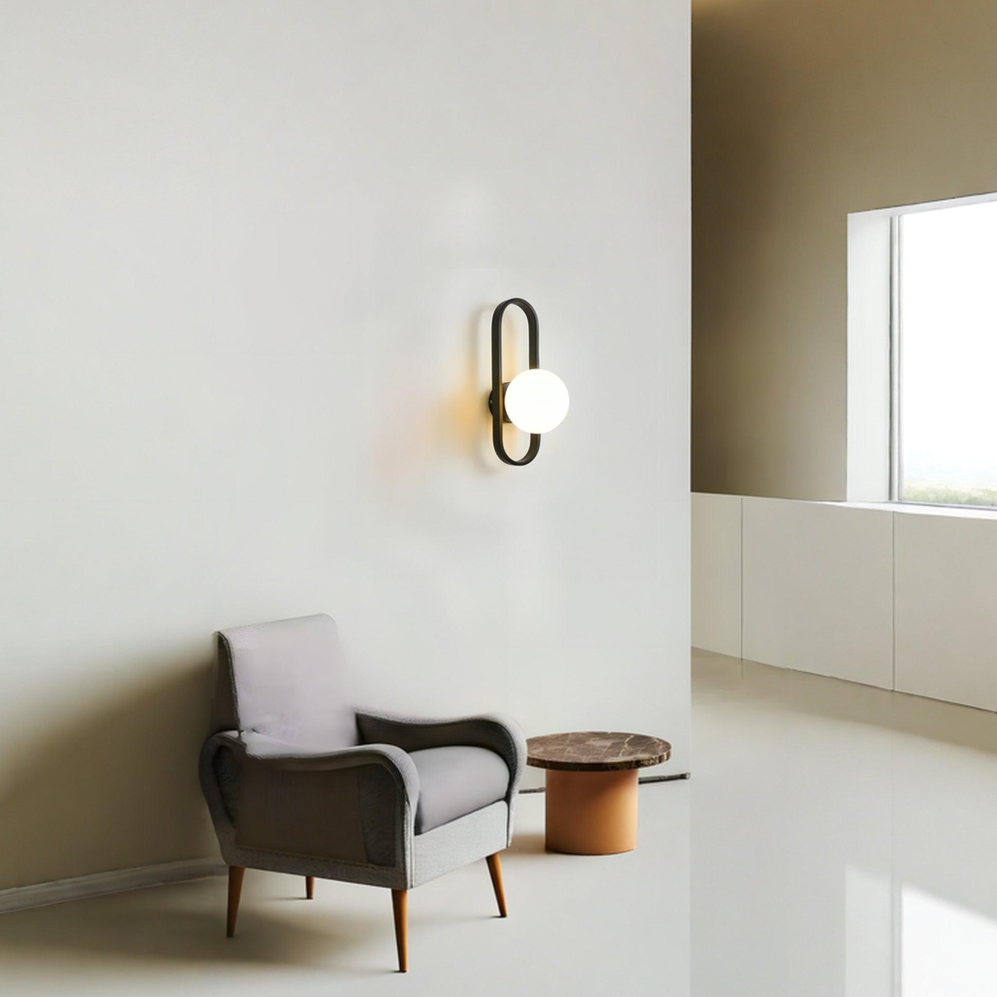 LAMPA ŚCIENNA KINKIET APP1755-1W BLACK WHITE  4