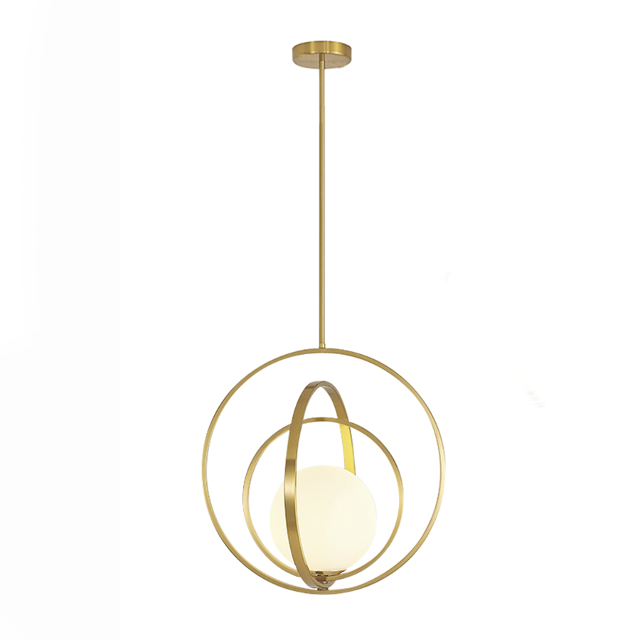 Lampa Sufitowa Wisząca Pierścieniowa APP1217-1CP Złota