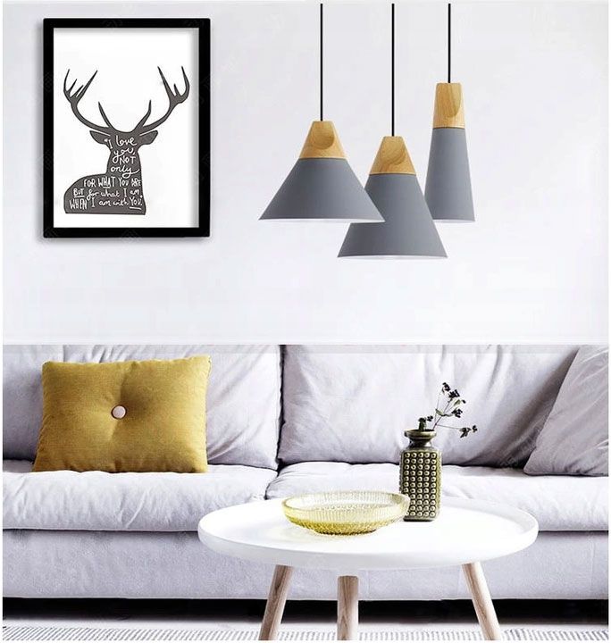 Lampa sufitowa SCANDI B APP059-1CP Szara