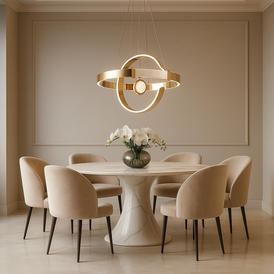 Lampa Sufitowa Wisząca Led Lhj060-cp Złota  3
