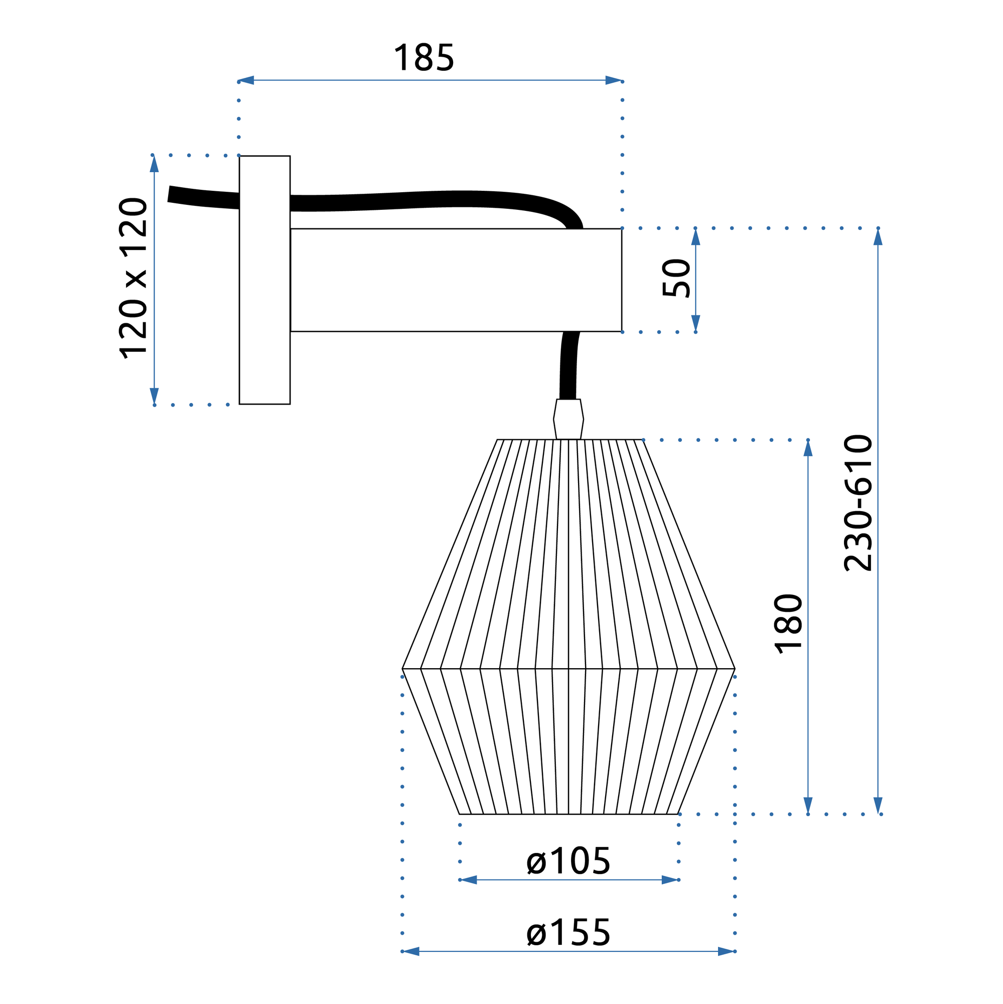 LAMPA ŚCIENNA KINKIET APP1149-1W Wood