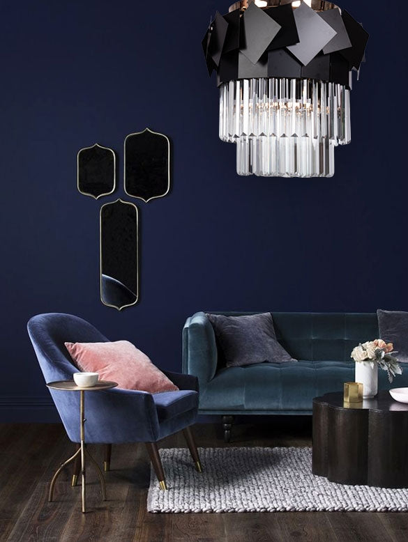 Lampa kryształowa wisząca APP1309-C złota  4