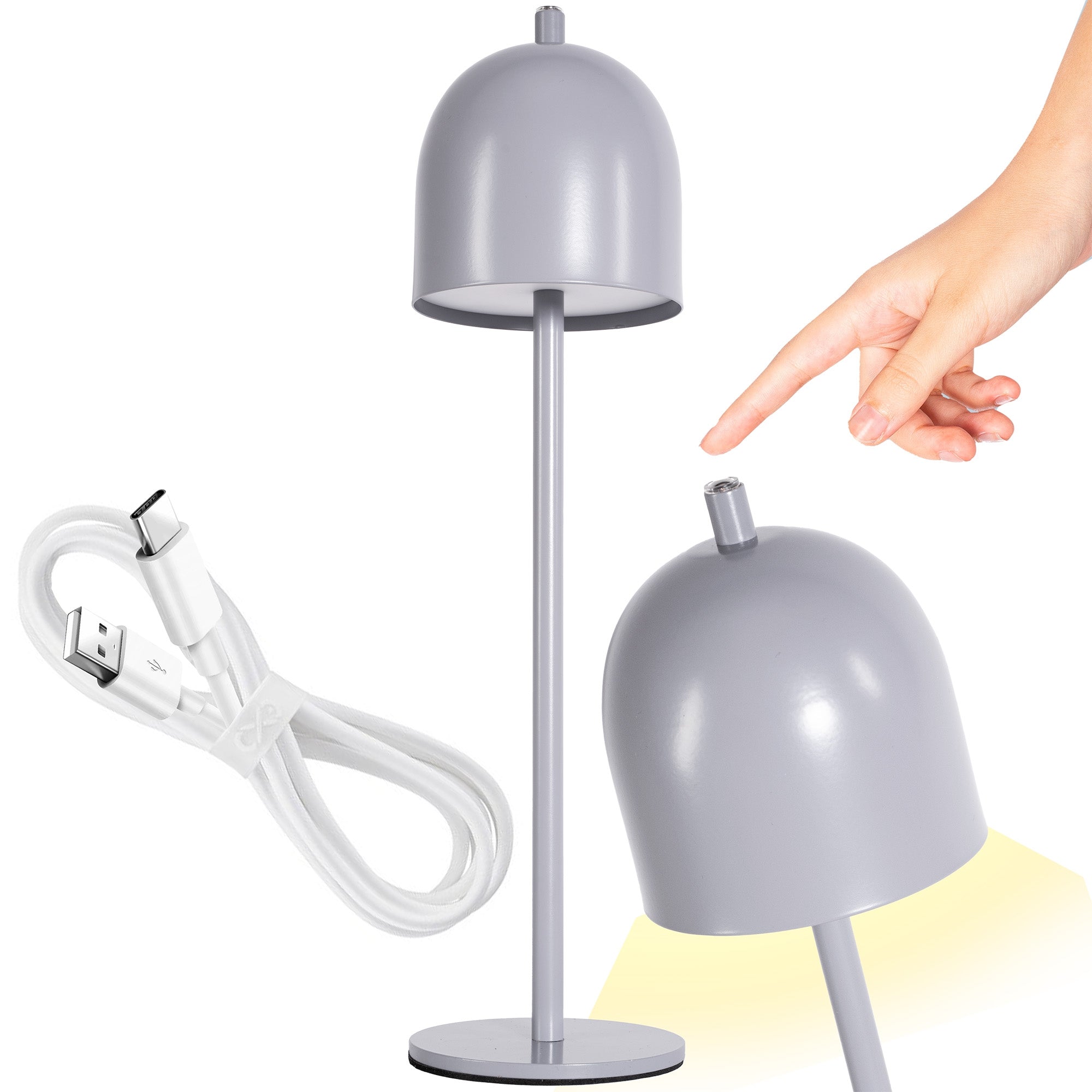 Lampka Nocna App1362-t Szara  1