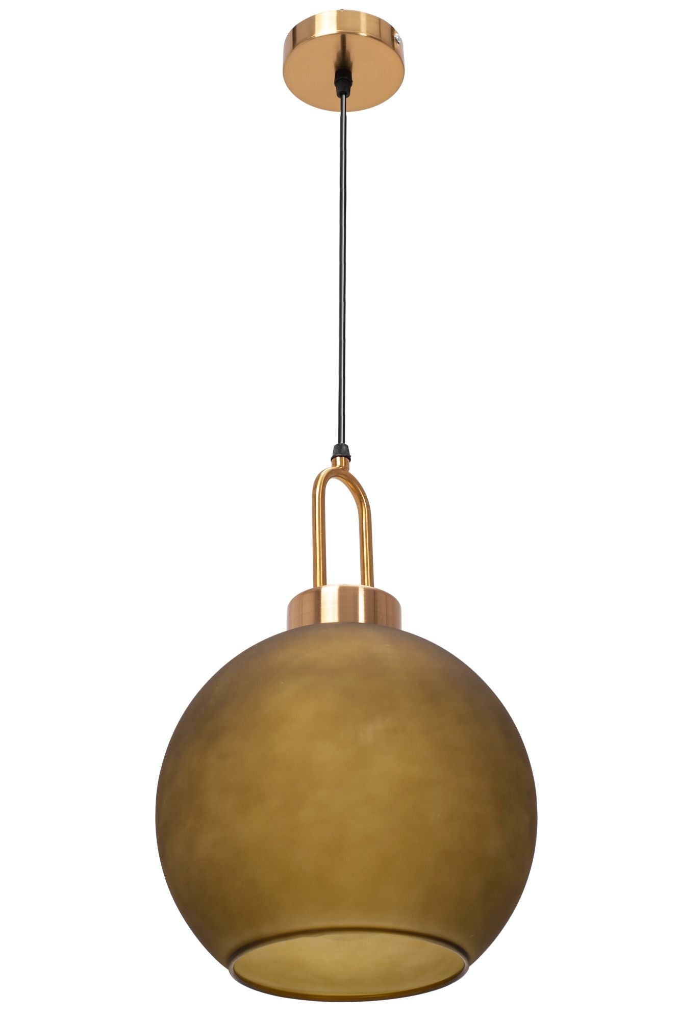 Lampa Sufitowa Wisząca Szklana Mat Kula 25cm APP627-1CP
